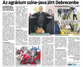 Az agrárium színe-java jött Debrecenbe